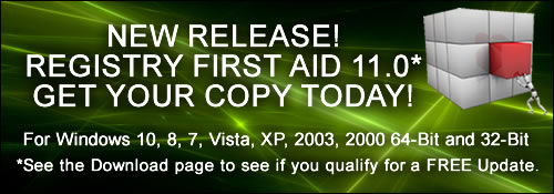 Registry First Aid 11.0 for Windows 10, Windows 8, Windows 7, Vista, XP, 2008, 2003, 2000 Released!